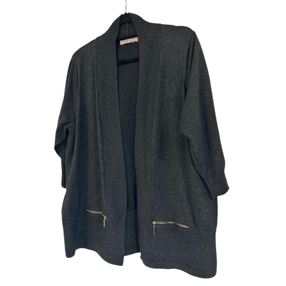 Philosophy | Charcoal Open Front Cardigan | Size 1X - Picture 2 of 13